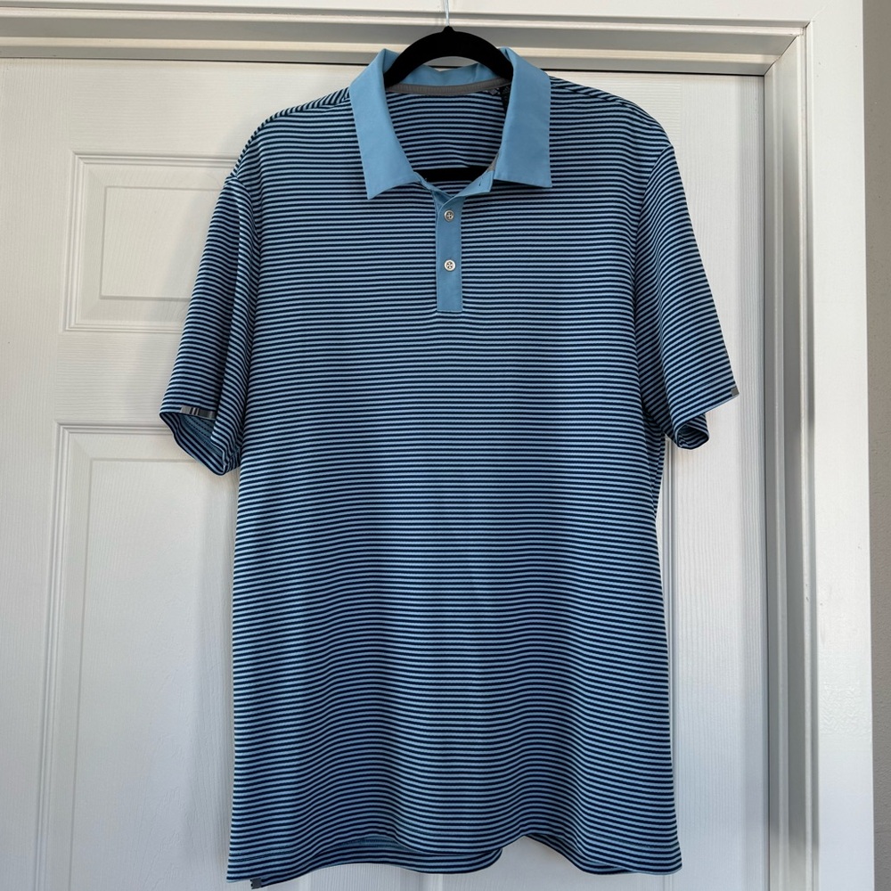 Adidas Men’s Blue Striped Polo